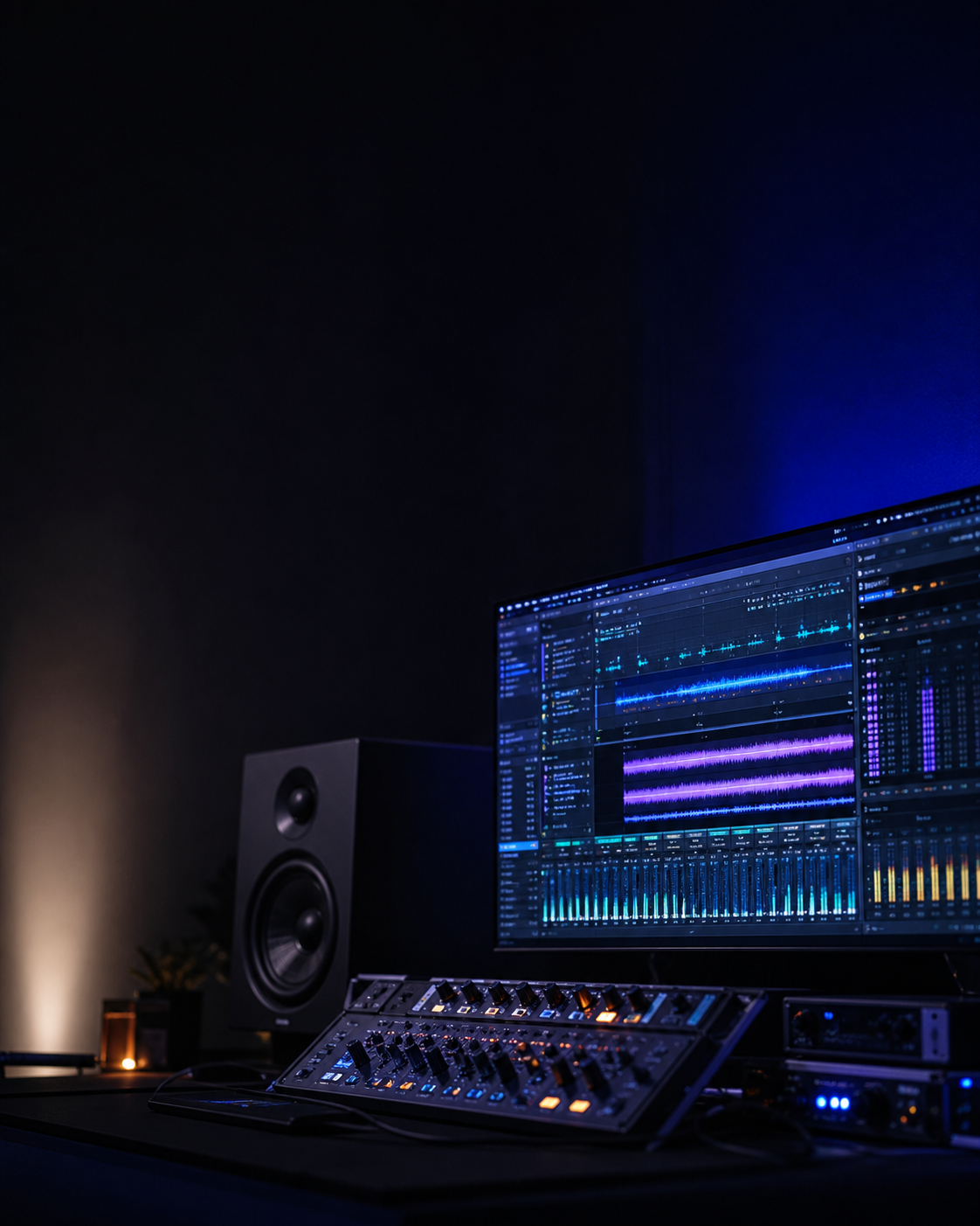 Professional digital audio workstation with multitrack session